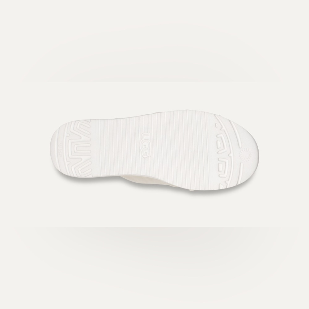 Ugg Zayne Crossband in White Leather Platform Sandal - Picture 3 of 10